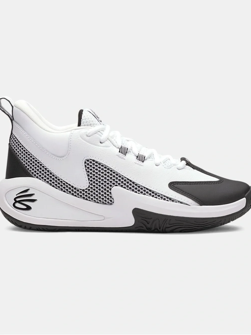 Under Armour Curry Low Basketball Shoes - White & Black
